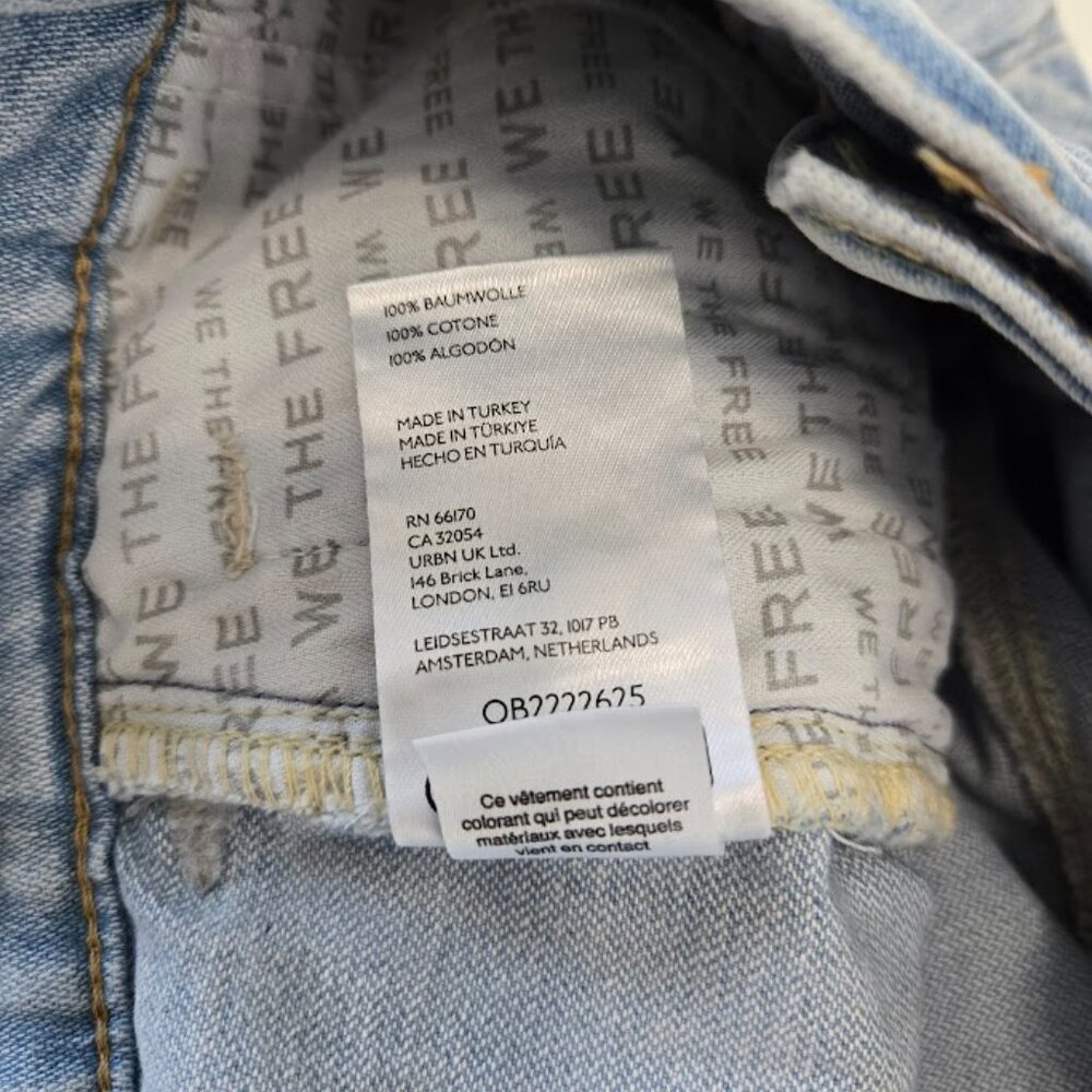 FREE PEOPLE WTF Havasu Slouchy Cropped Jeans blue Size 26 NWT - Picture 9 of 9